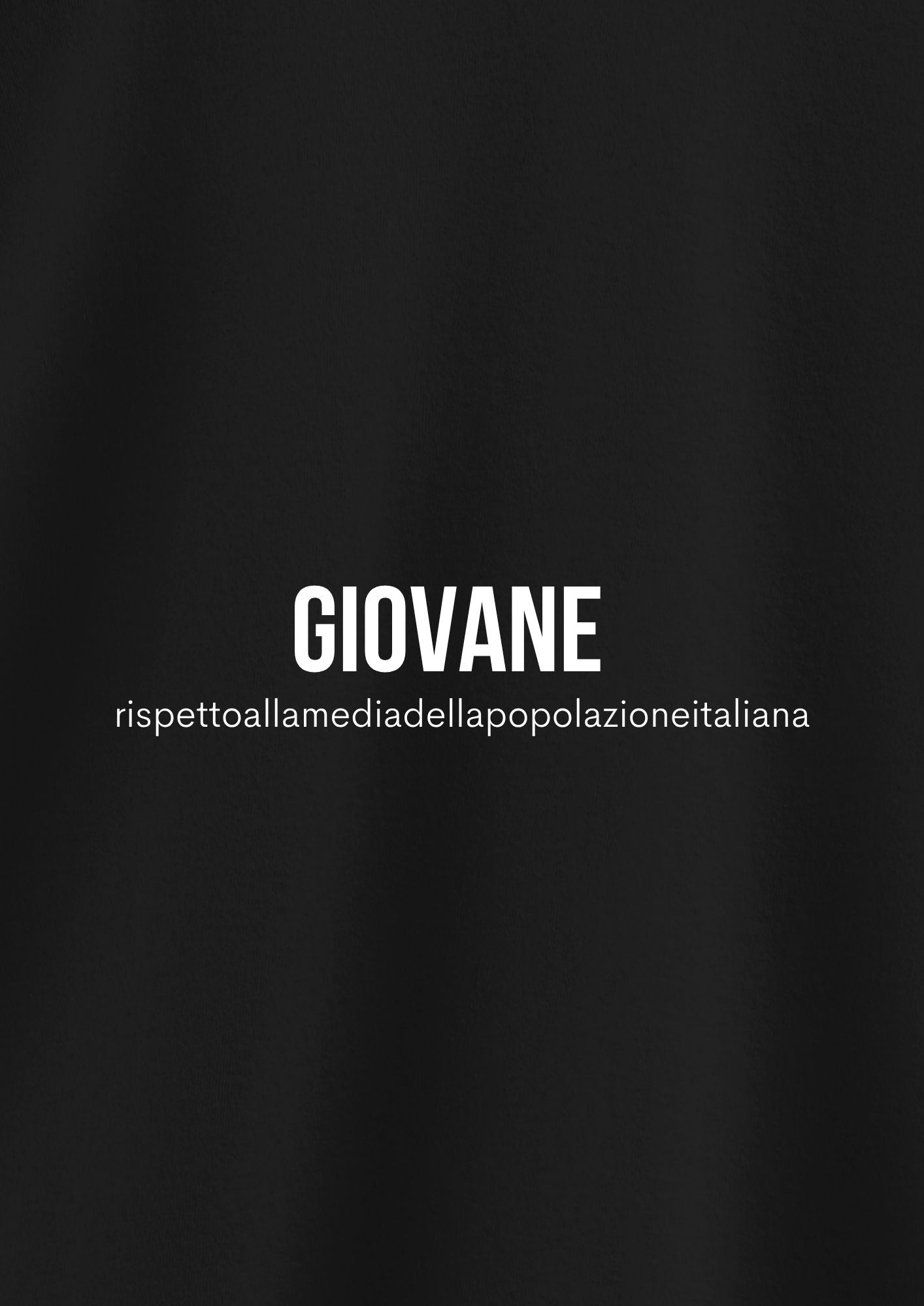 GIOVANE (rispettoallamediadellapopolazioneitaliana)